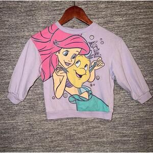 Disney Princess Ariel The Little Mermaid Flounder Sweatshirt Girls Size 5T
